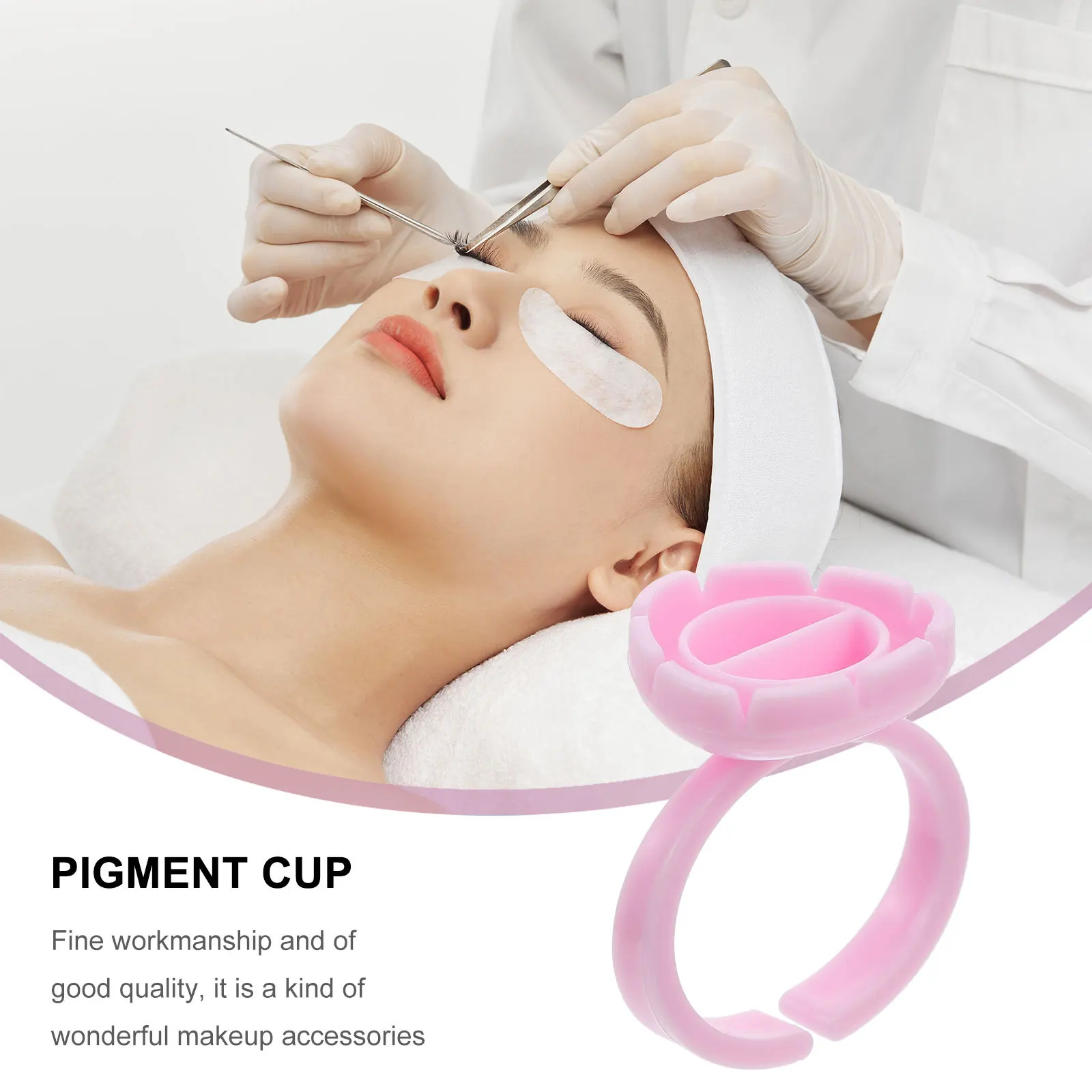 

100Pcs Tattooing Ring Cups High-Quality Eyelash Grafted Accessories Easy Clean Pigment Holder Professional Makeup Cup