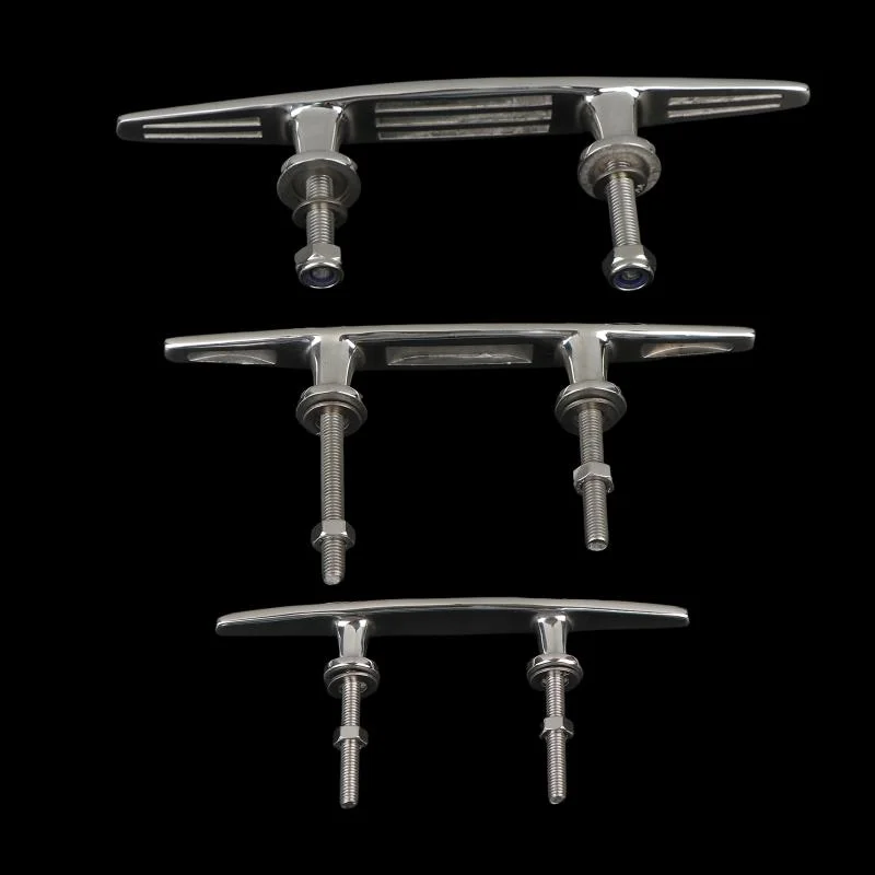 

【DM】Heavy Duty Stud Mount Flat Top Cleat For Boat Dock Open Cleats 316 Stainless Steel Marine Accessories