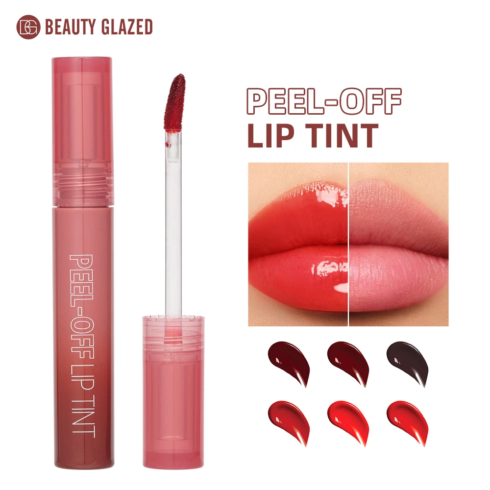 Pintalabios líquido despegable de 6 colores, resistente al agua, de larga duración, increíble brillo de labios, maquillaje Sexy para mujer, máscara de labios cosmética