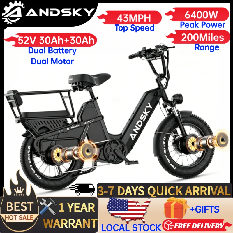 Travel Accessories Long Haul - ANDSKY Haulio Max AWD Electric Bike