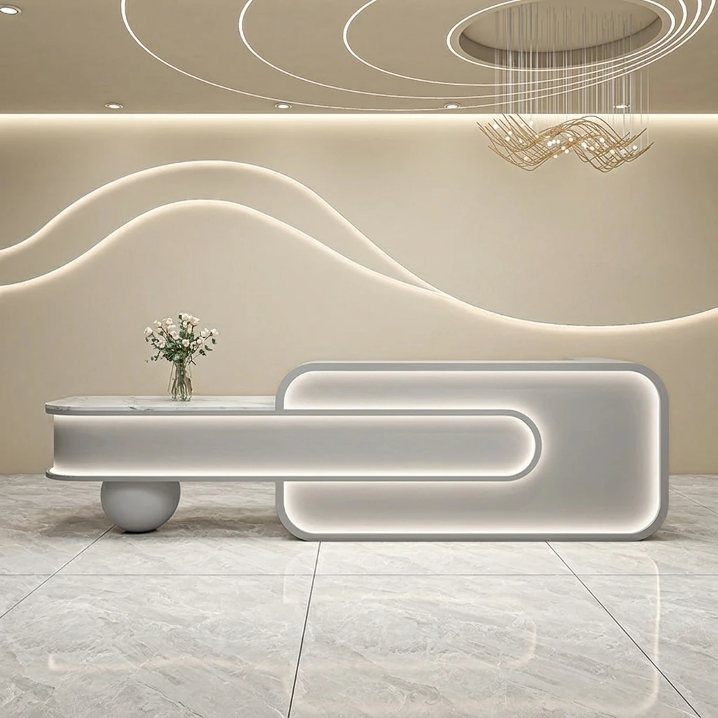 & Versatile Beauty Salon Reception Desk Counter for Dental Clinic Company Office Clothing Store Bar Counter Commercial Space