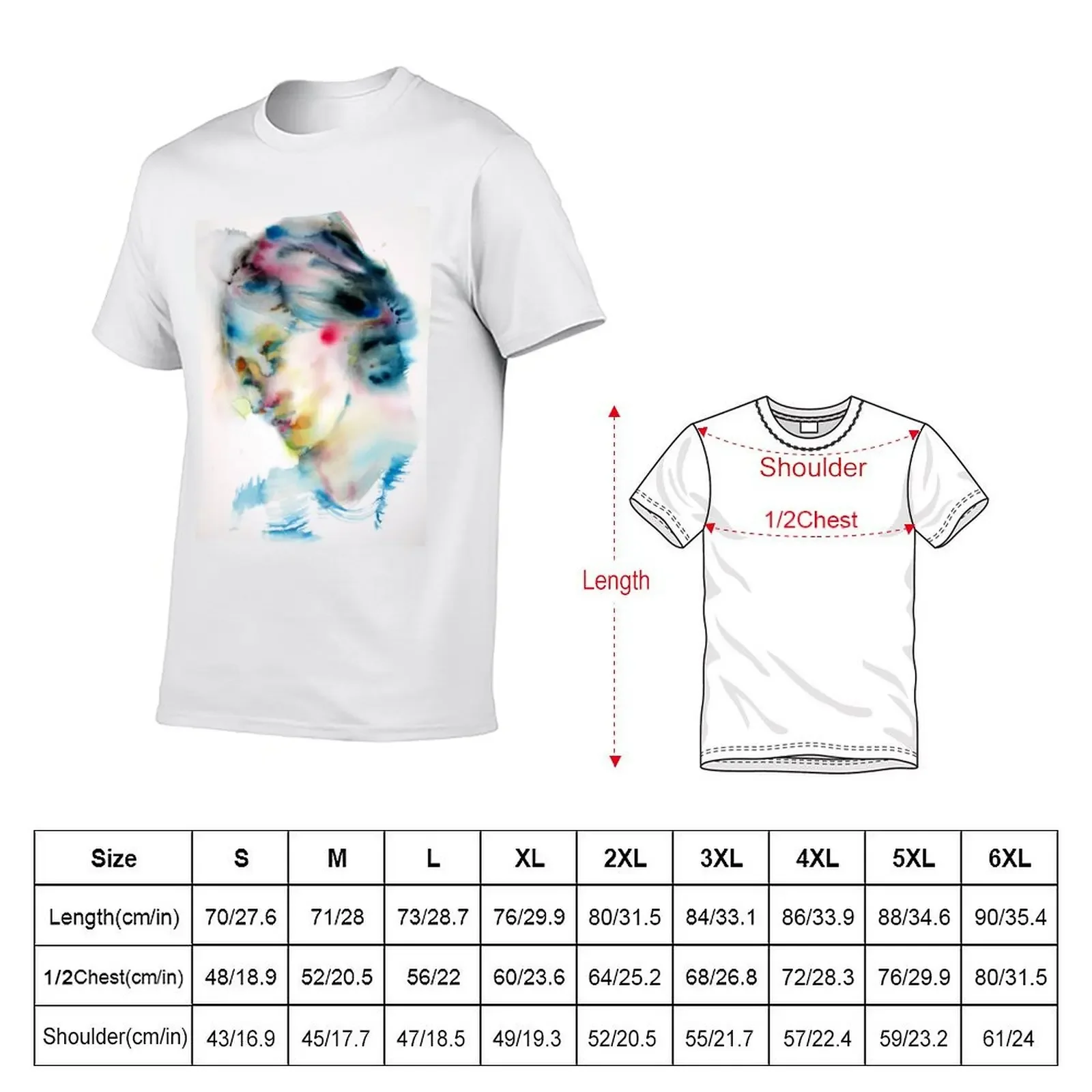 VIRGINIA WOOLF -watercolor portrait T-Shirt korean fashion new edition cute clothes anime shirts men