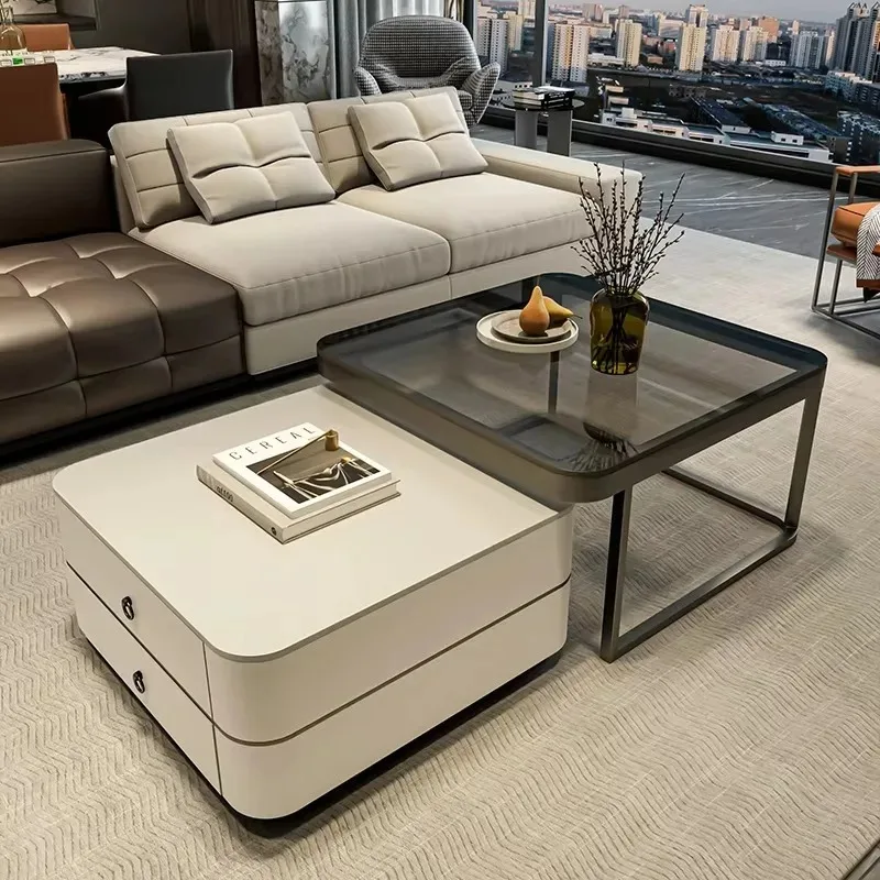 

Vintage Glamour Coffee Tables Luxury Design Metal Unique Storage Coffee Tables Professional Aesthetic Mesa Auxiliar Home Design