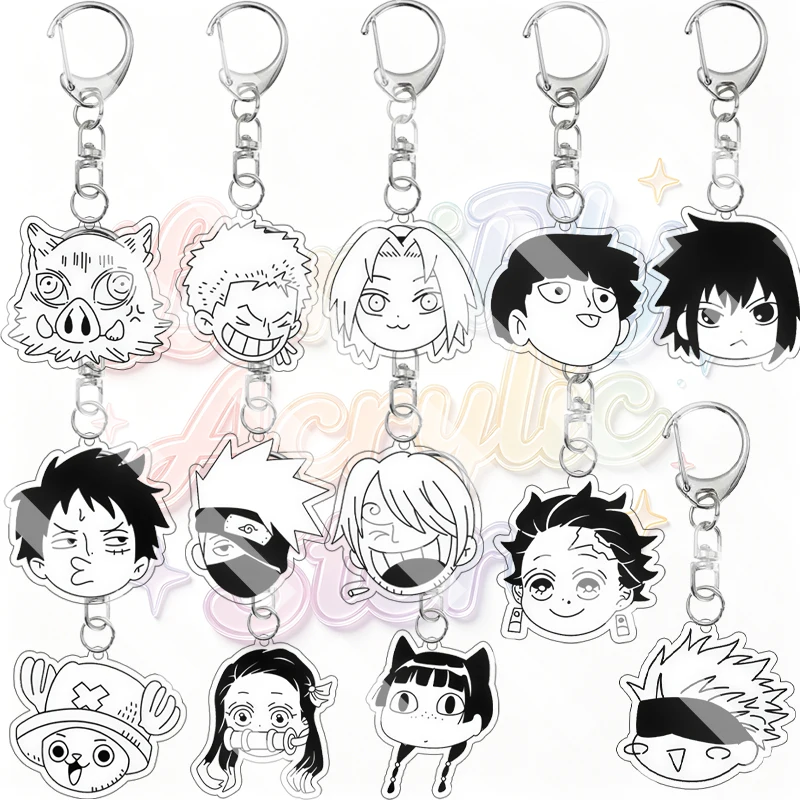 Anime Creative Tony Tony Chopper Nakano Yotsuba Bakugo Katsuki Luffy Q Version Characters Acrylic Keyring Keychain Pendant Gifts
