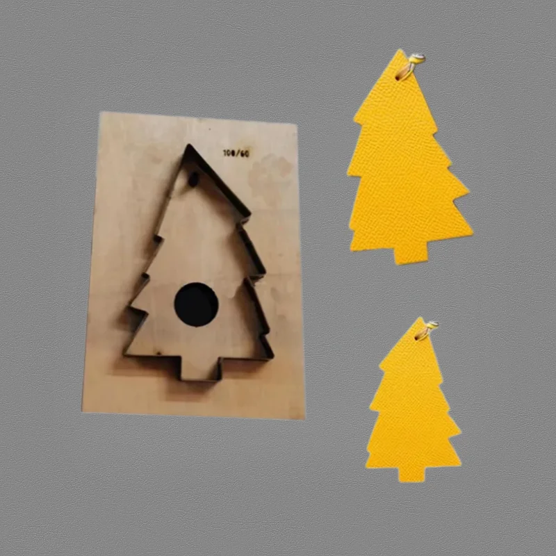 Mini Tree Keychain Pendant Cutting Mold DIY Handmade Leather Craft Custom Molds