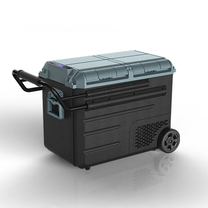Refrigerador para acampar al aire libre, compresor de uso General, nevera para el hogar y el coche, AC100-240V DC12/24V, almacenamiento portátil, viaje, Control Dual