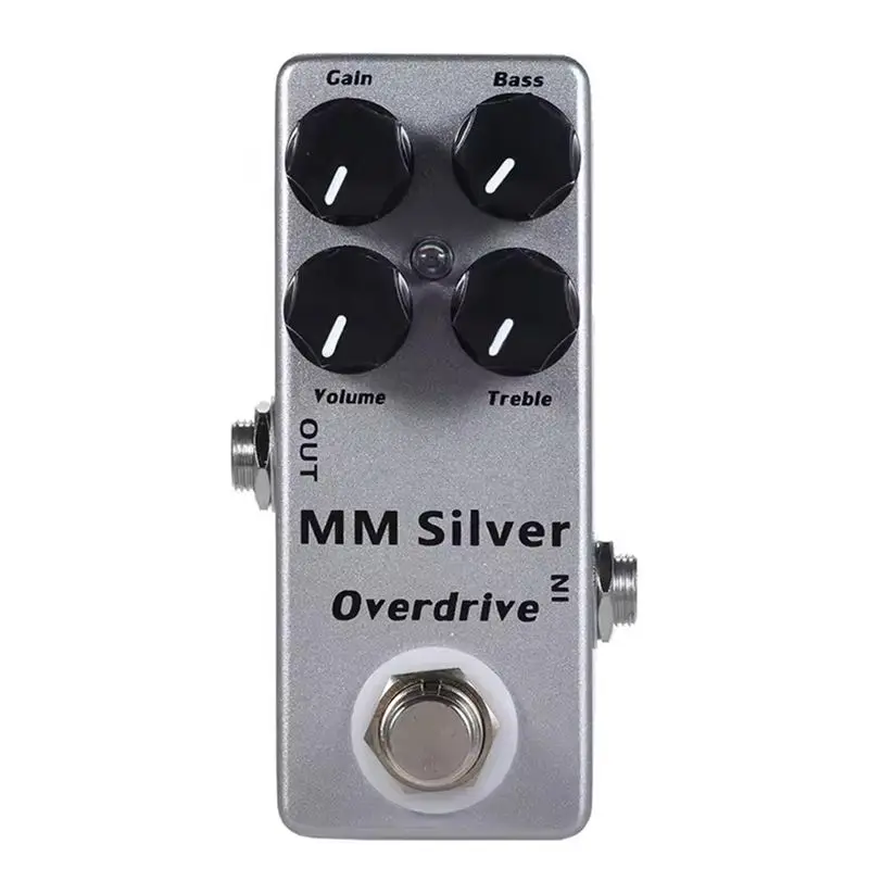 

【BIG SALE】Guitar Effects Pedal Overdrive 4 Modes Effector Pedalboard Silver For Effects Processors Tremolo Sound Mixer