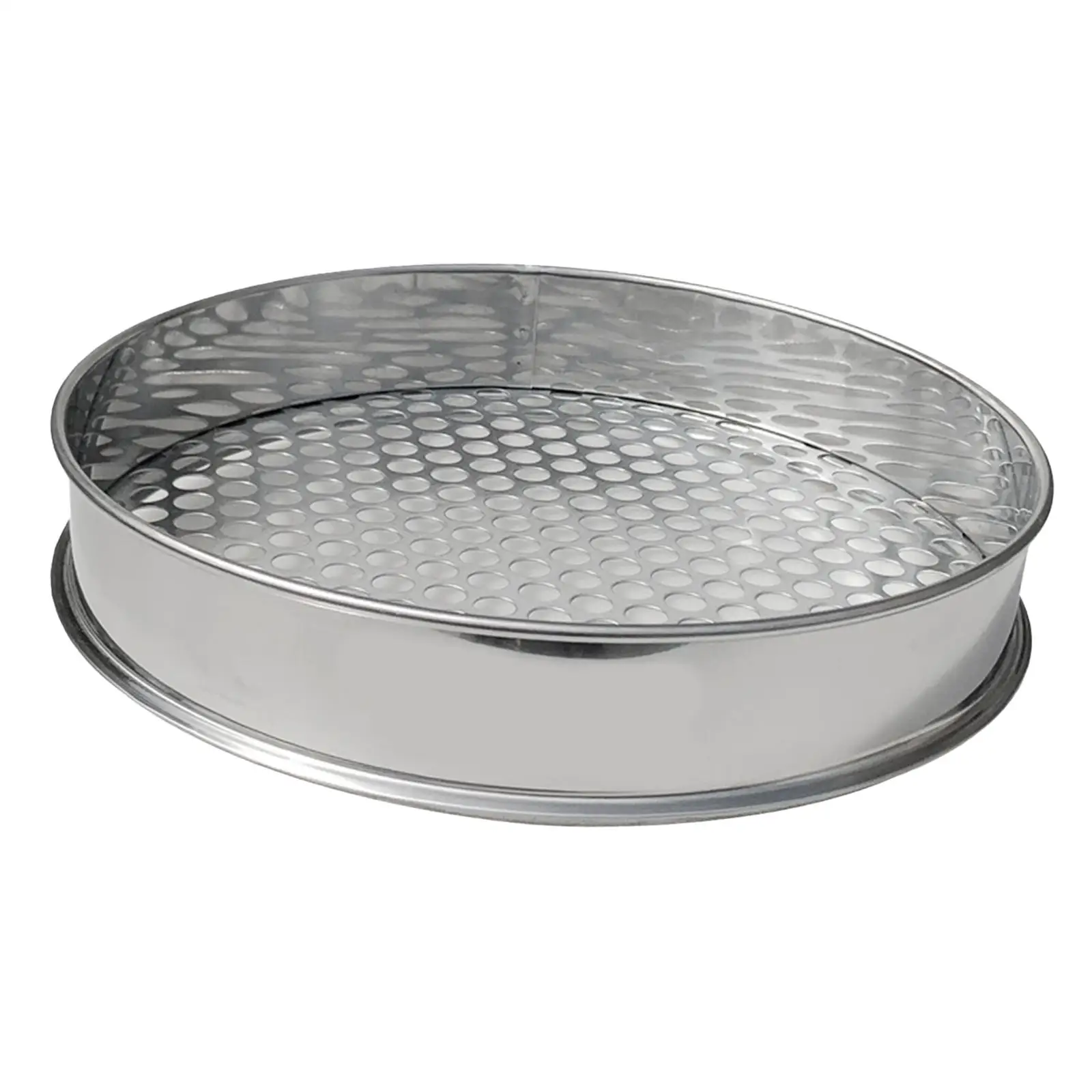 Garden Soil Sifter Stainless Steel Round Mesh Sieve Riddle Tool for Bonsai and Flower Pots