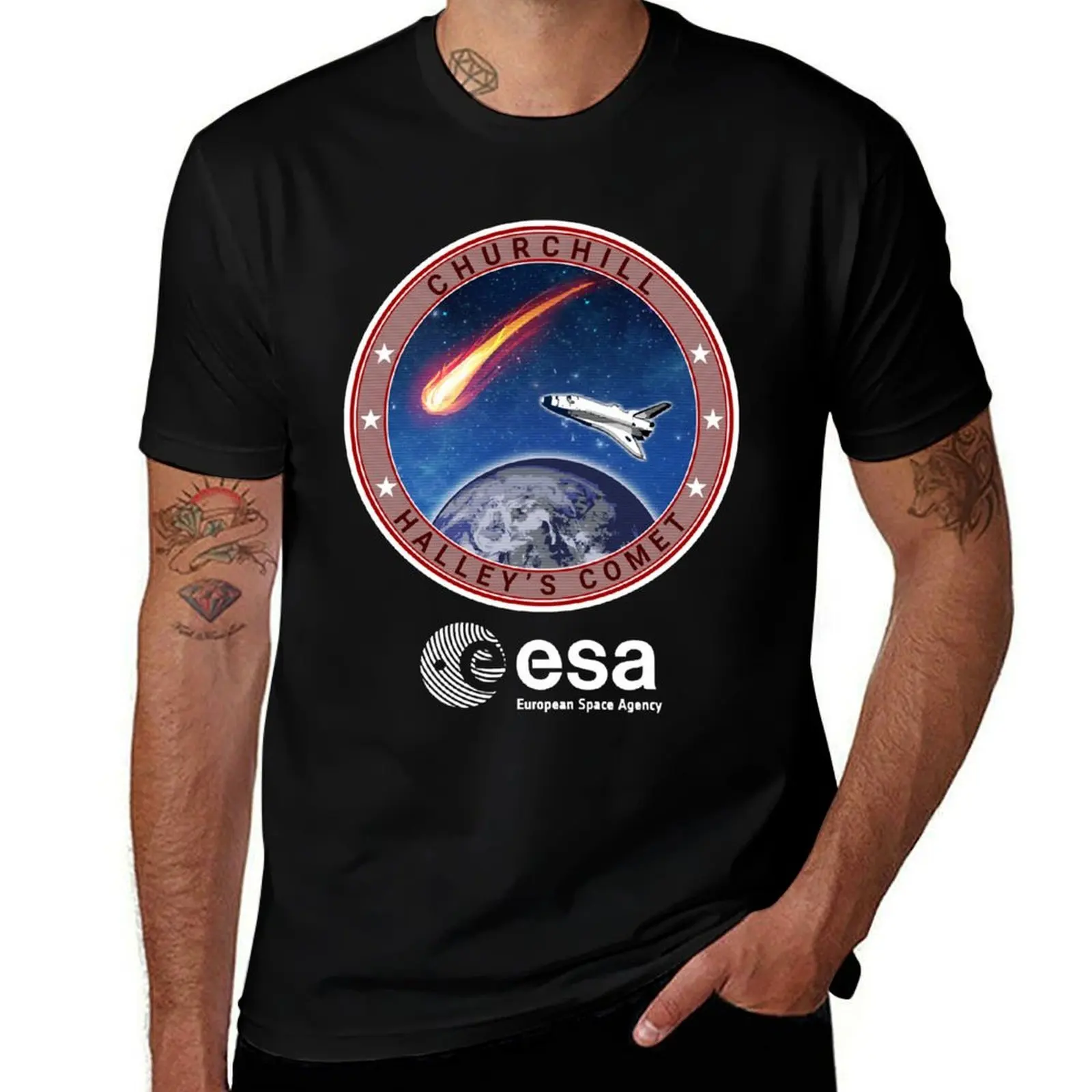 

Space Shuttle Churchill Inspired by Lifeforce T-Shirt t shirts for man slim fit t shirts with prints T-Shirt