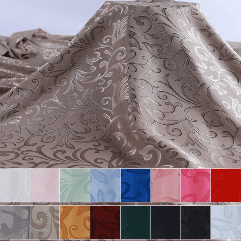 3/5/10m Silky Damask Jacquard Satin Fabric Dress Skirt Material Jacket Suit Lining Cloth By the Meter