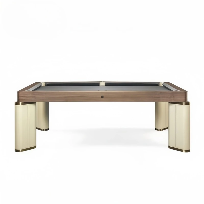Warsaw Italian leather light luxury solid wood home billiard table dining table 2-in-1 luxury house designer billiard table