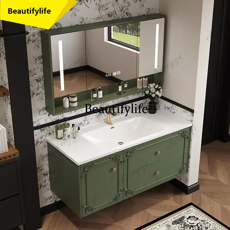 y45  Wooden Luxury Bathroom Cabinet Organizer Storage Partitions Space Saver Space Saver Cupboard Modern Gabinete