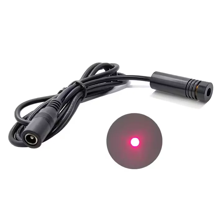 

50mw 650nm Red Dot Laser Diode Module Adjustable 12X40mm Marking Machine Positioning Laser Head Module DC Interface