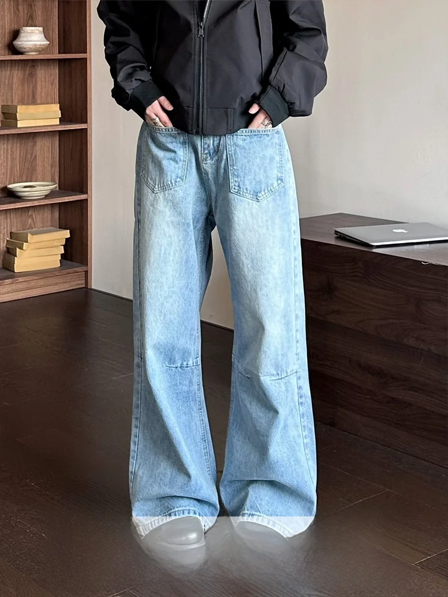 

Женские джинсы с высокой талией, широкими штанинами, свободного кроя, прямые, из денима, с эффектом утяжки живота, удлиненные, повседневные