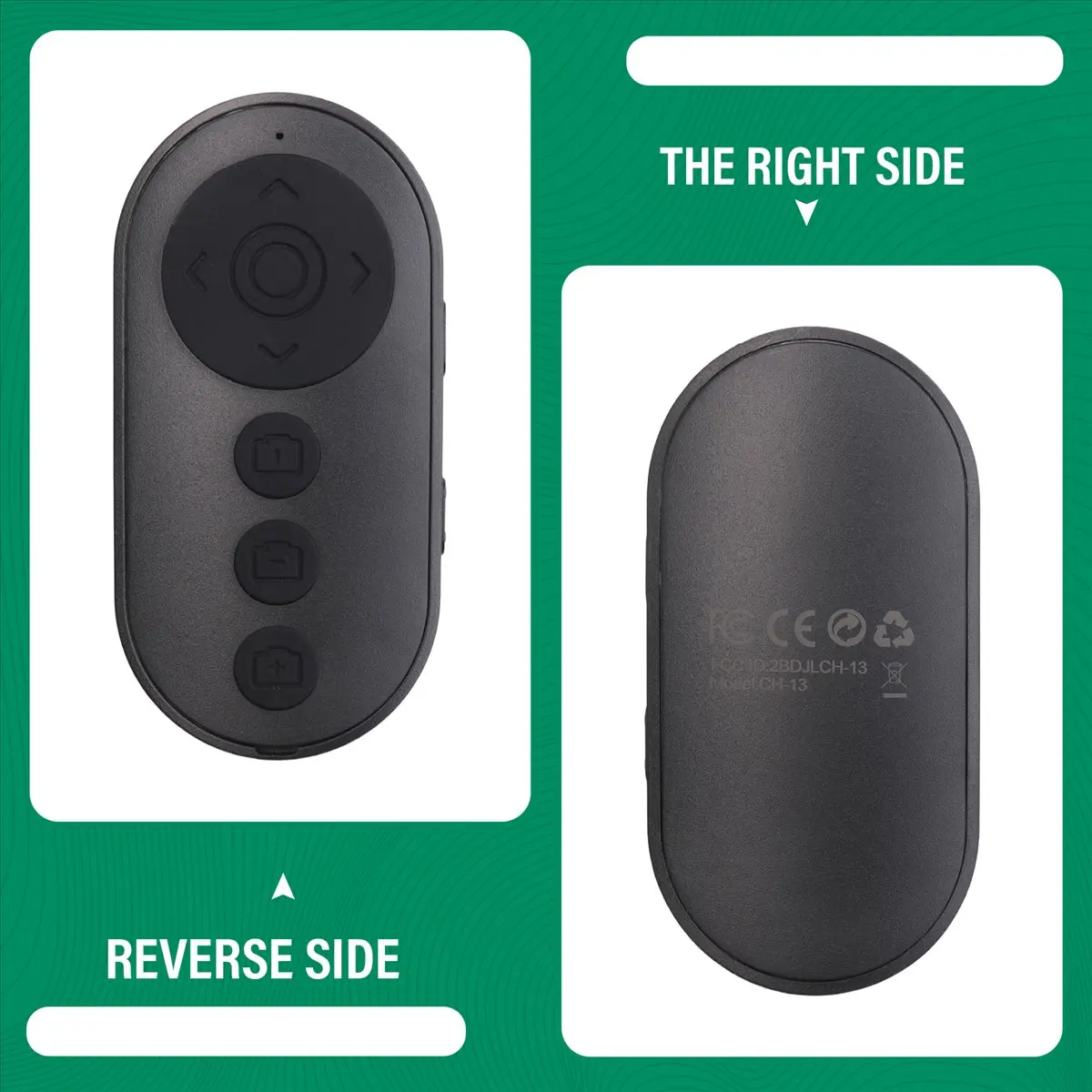 Latest Model Wireless Camera Remote Control with Zoom for & Android, for Photo & Video, Smartphone Remote Clicker for