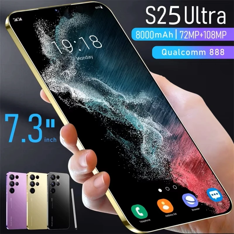 

S25 Ultra Mobile Phones 7.3 HD Screen SmartPhone Original 22GB+2TB 4G 5G Dual Sim Celulares Android Unlocked 8000mAh S24 Ultra﻿