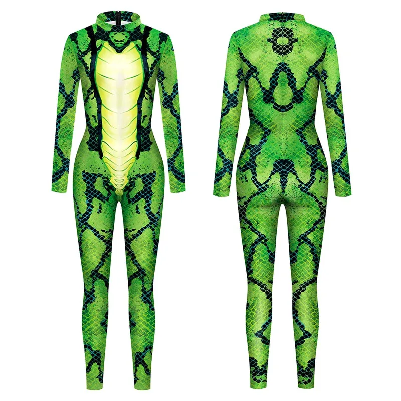 Sky02 Halloween Animale Tuta Serpente Costume Cosplay Tigre Tuta Spandex Tuta Festa Carnevale Stage Performance Dres88Ji