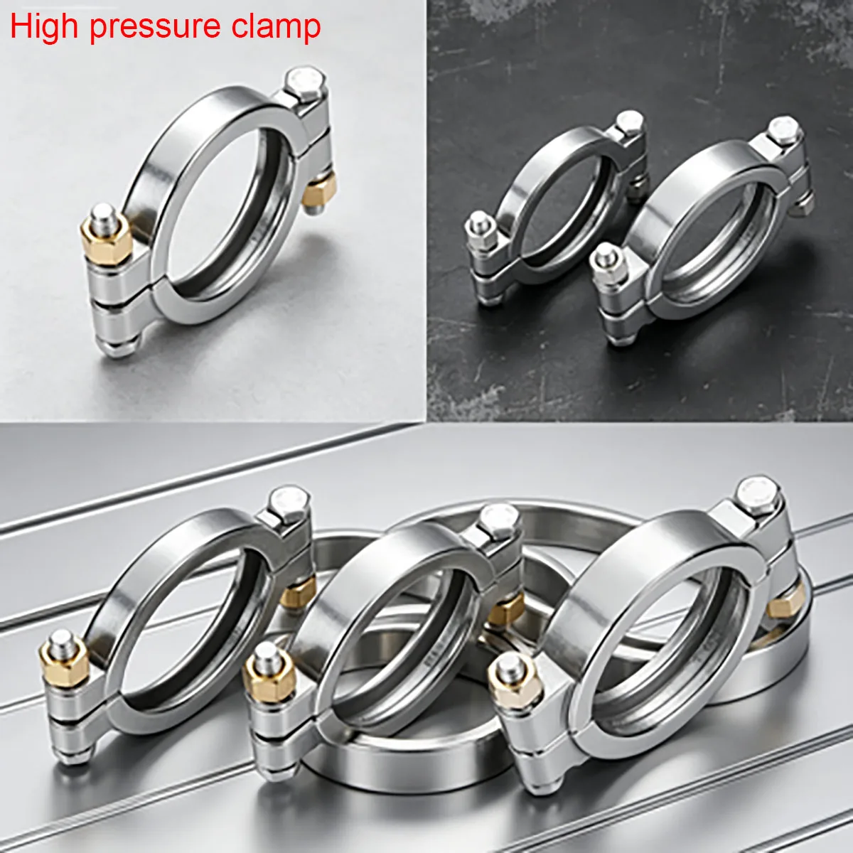

Pipe Bracket Hose Clip, Quick Install Pipe Hoop Fastener 304 Stainless Steel High Pressure Clamp