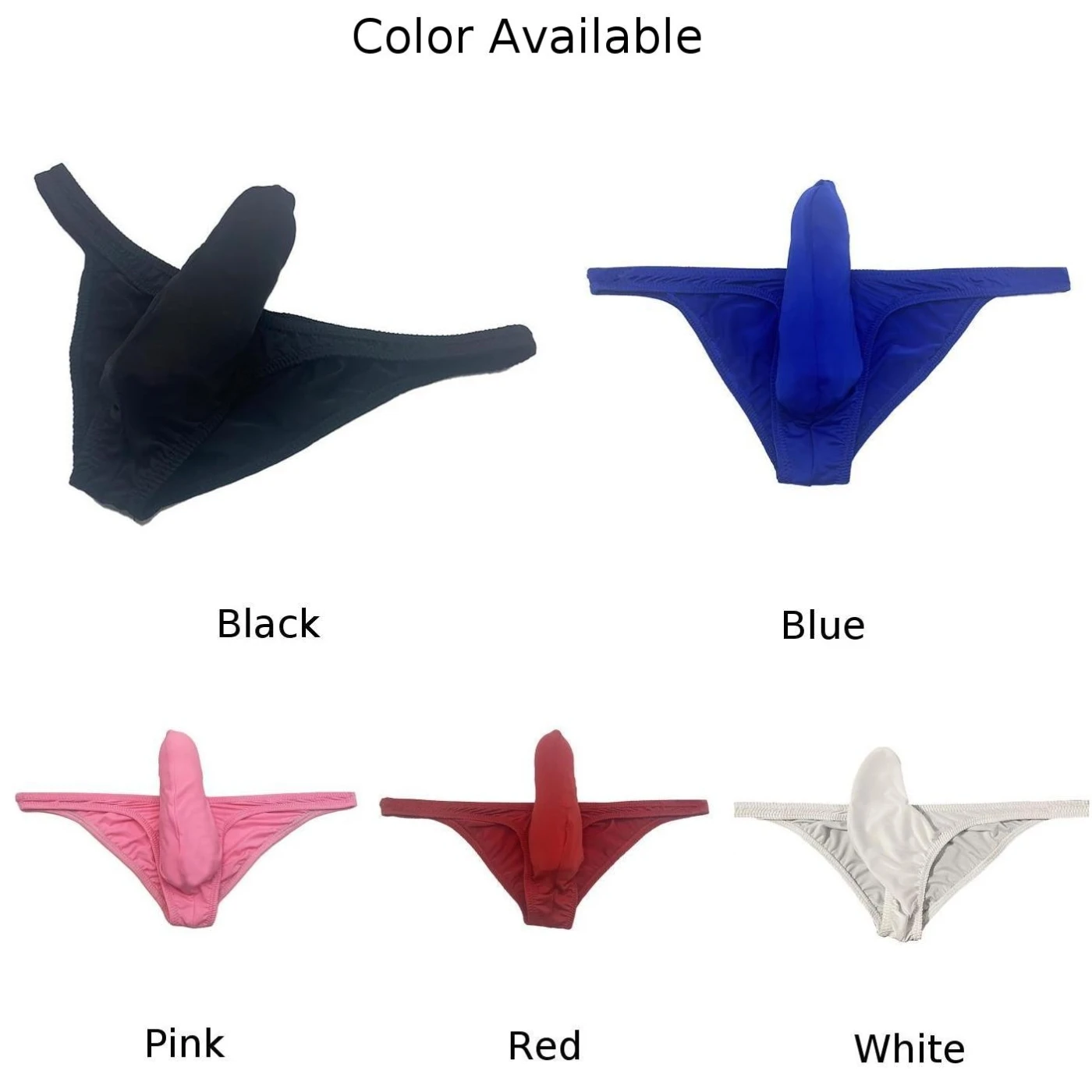 Mens Elephant Nose Underwear Low Rise Briefs Solid G-String Thong Sexy Pouch Panties Breathbale Shorts Jockstrap Underpants