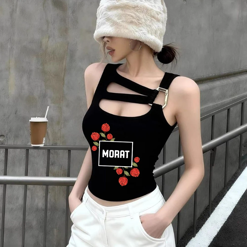Top corto Morat para mujer, camiseta gráfica gótica barata estilo grunge cutecore, ropa de calle gótica de los años 2000, gyaru barata