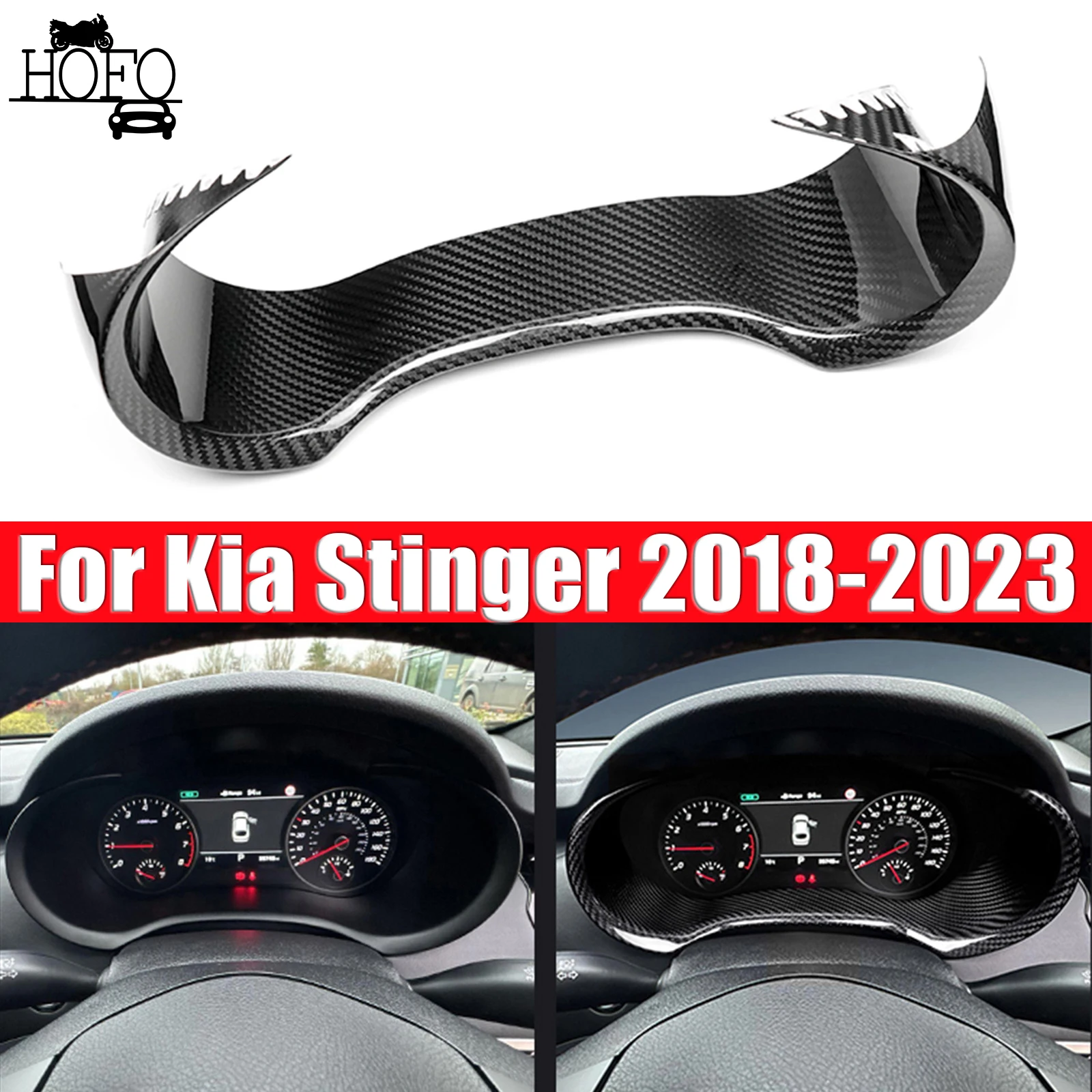 For Kia Stinger 2018-2023 Car Speedometer Frame Cover Trim