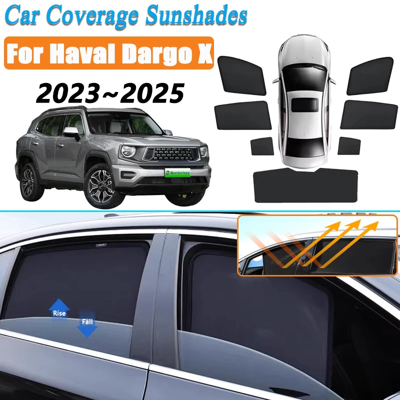 

Для Haval Dargo X аксессуары Big Dog 2023 2024 2025 магнитный автомобильный солнцезащитный козырек, занавеска на лобовое стекло, авто солнцезащитные козырьки на боковое окно