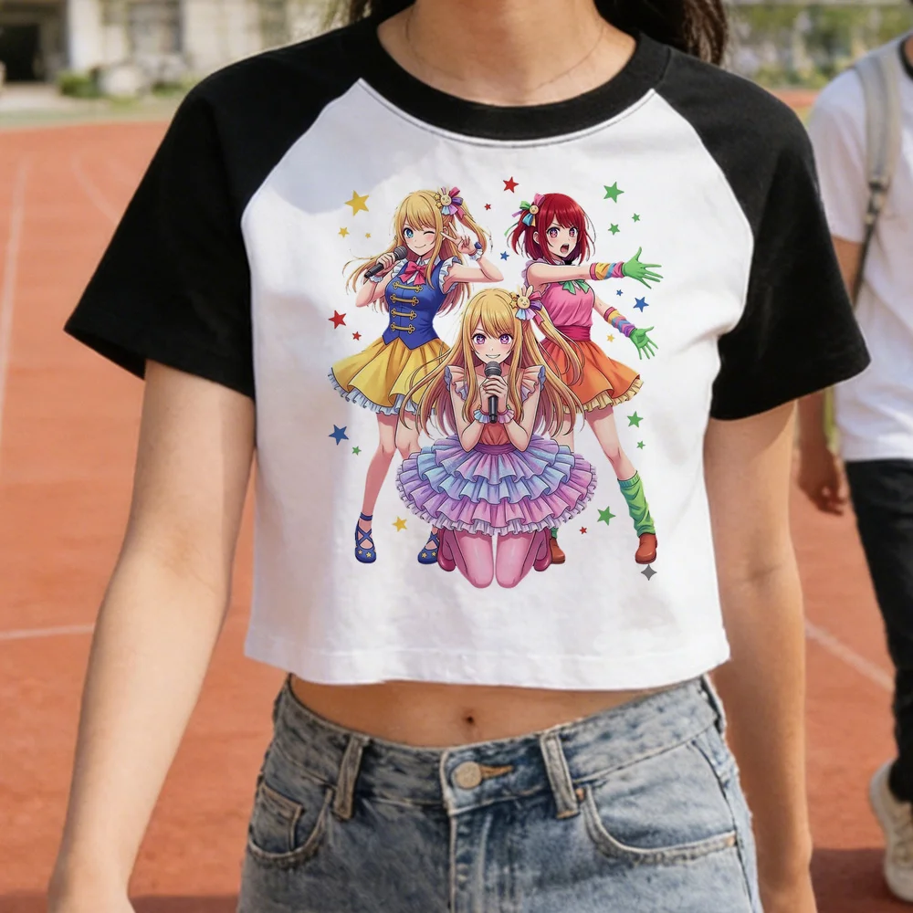 Oshi No Ko crop top shoujo 2000s cute y2k kawaii dollette t shirt gothic baddie japanese summer