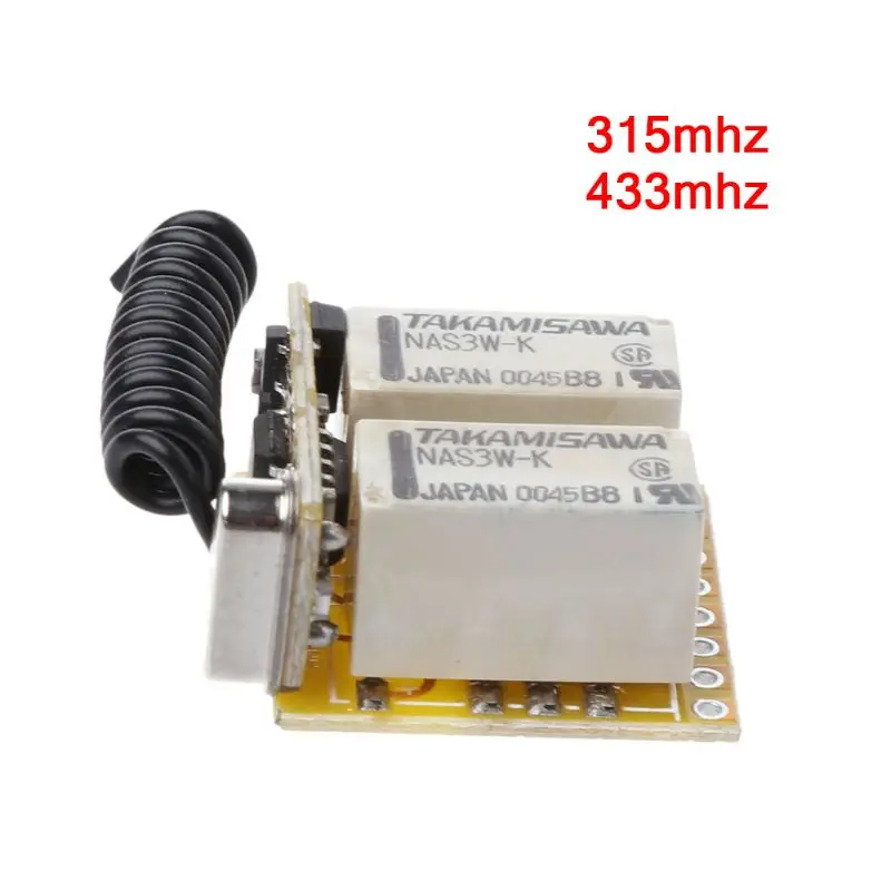 Płytka modułu przełącznika zdalnego przekaźnika 2CH DC3,7V 4,2 V 5 V 6 V 7,4 V 8,4 V 9 V 12 V 433 MHz
