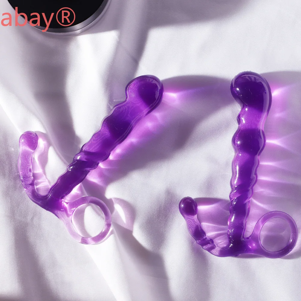 SNAILAGE Pull bead enchufe para patio trasero tamaño Unisex tapón anal suave color cristal transparente