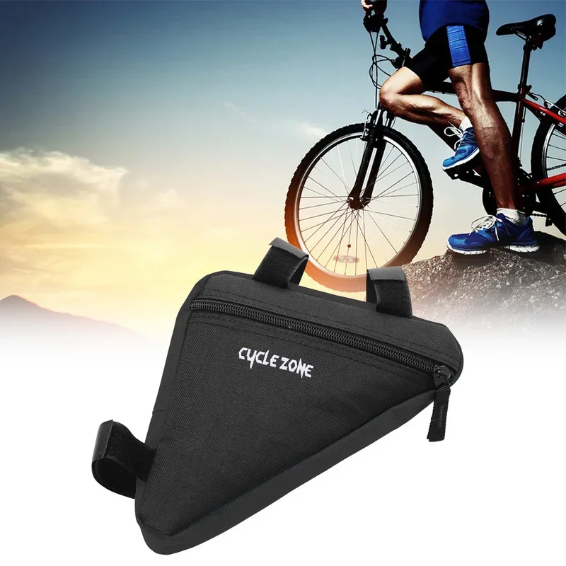 Road Bike Frame Triangle Bag Waterproof Mountain Bike Beam Bag Bicycle Tube Bracket Saddle Bag Polyester Bicycle Accessories