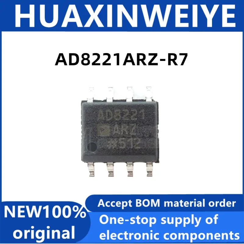 Original Genuine SMT AD8221ARZ-R7 SOIC-8 precision instrument amplifier IC chip