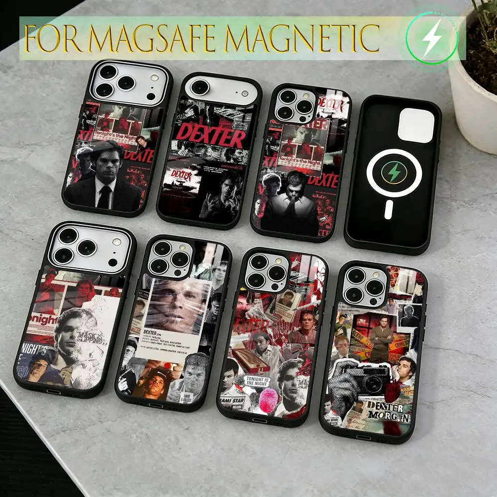

Dexter Morgan Phone Case For iPhone17,16,15,14,13,12,11 Plus,Pro Magnetic with Magsafe Wireless Charging