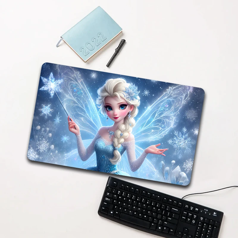 

Disney Elsa Fairy Snowflake Mouse Pad Large Non-slip Waterproof Desk Mat for Computer Laptop