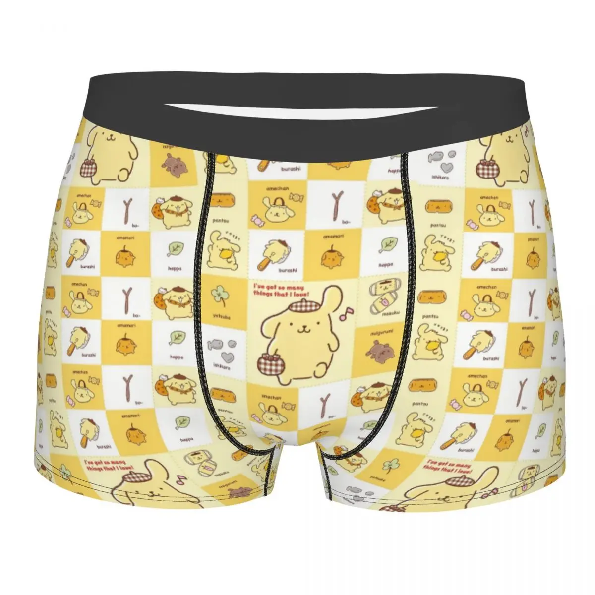 

Custom Pompompurin Sanrio Cartoon Underwear Male Printed Boxer Briefs Shorts Panties Breathable Underpants