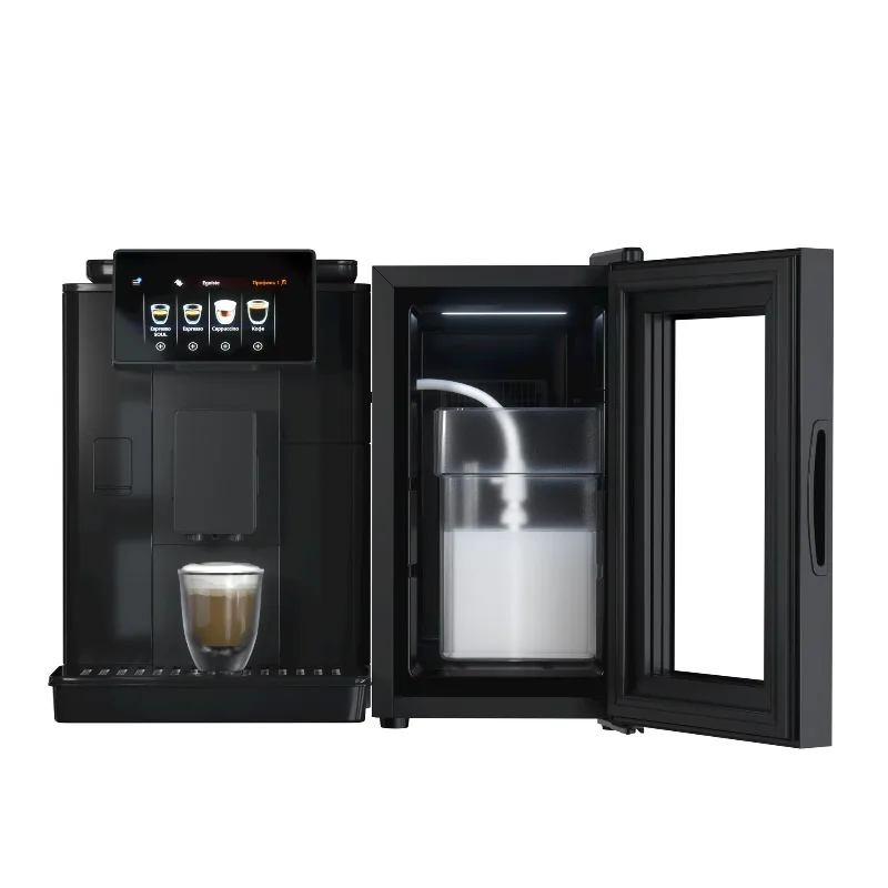 Coffee machine with small refrigerator, milk refrigerated refrigerator, commercial fresh-keeping refrigerator