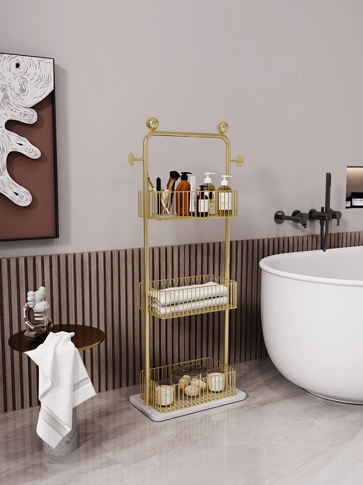 Bathroom storage rack, floor to floor, multi story bathroom, toilet, living room, multifunctional storage basket rack