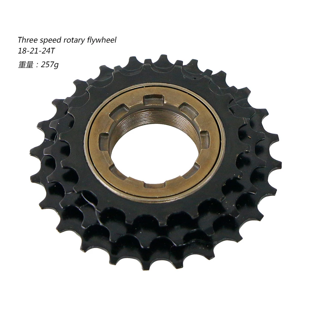 3-speed Bicycle Flywheel 18-21-24T Cassette Freewheel Durable Bike Flywheel Bikes Cycling Accessories Bicycle Parts