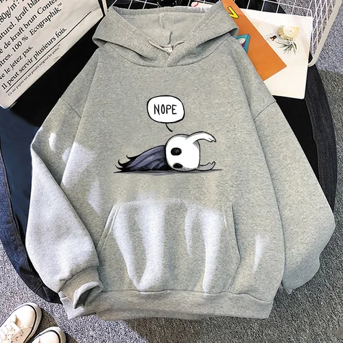 Imagen 1 del producto Hollow Knight-sudaderas con capucha con estampado de personajes de juego para hombre, sudadera Funko Pop de calle, jerséis informales de otoño, ropa de Anime Unisex