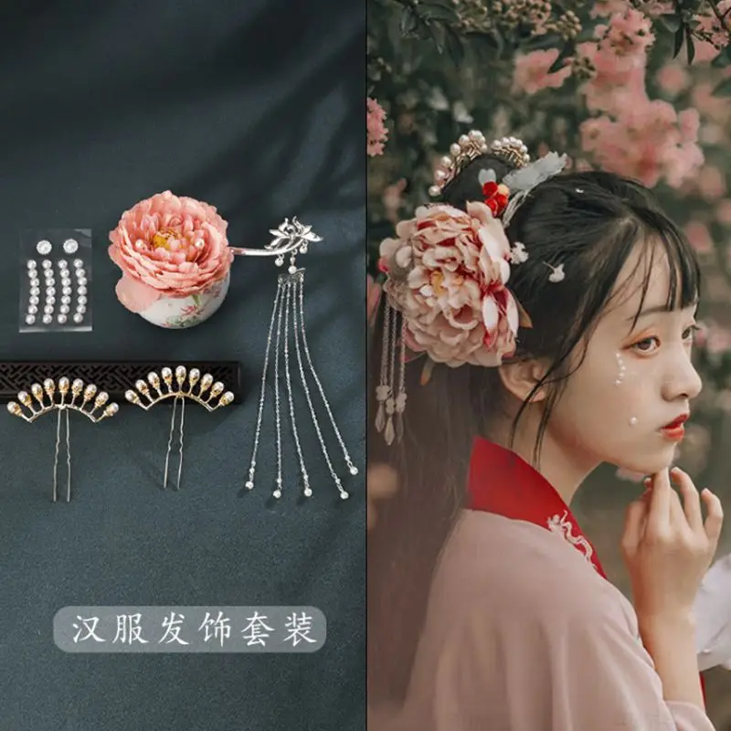 

Whole Set Luxury Hair Accessories for Women Chinese Hanfu Hair Pin