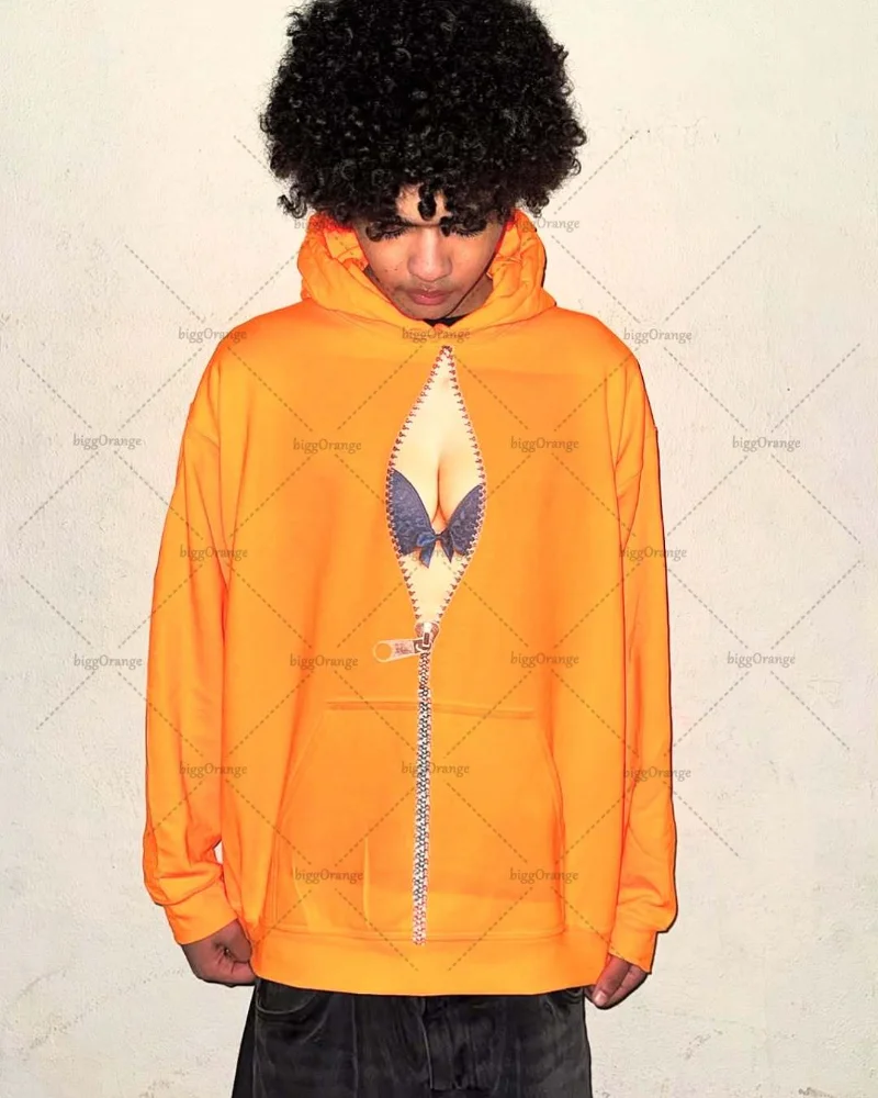 

European and American trend fashion sexy printed hoodie men new Harajuku personality design pullover retro loose sweatshirt