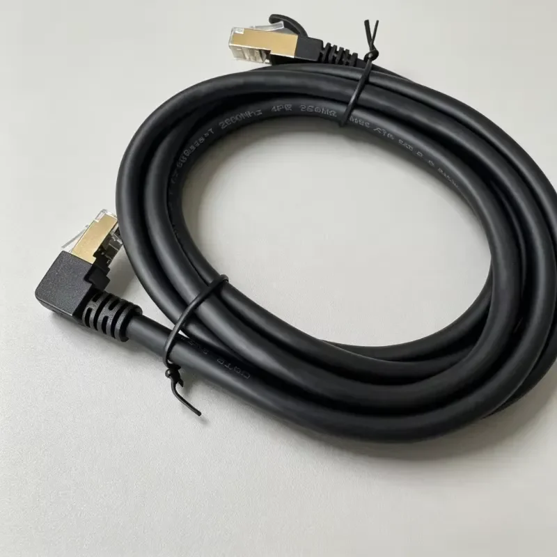 CAT8 RJ45 5G Ethernet Cable Elbow 90 Degree 10 Gigabit Network Wire Right Angle Universal Broadband Connection Line for