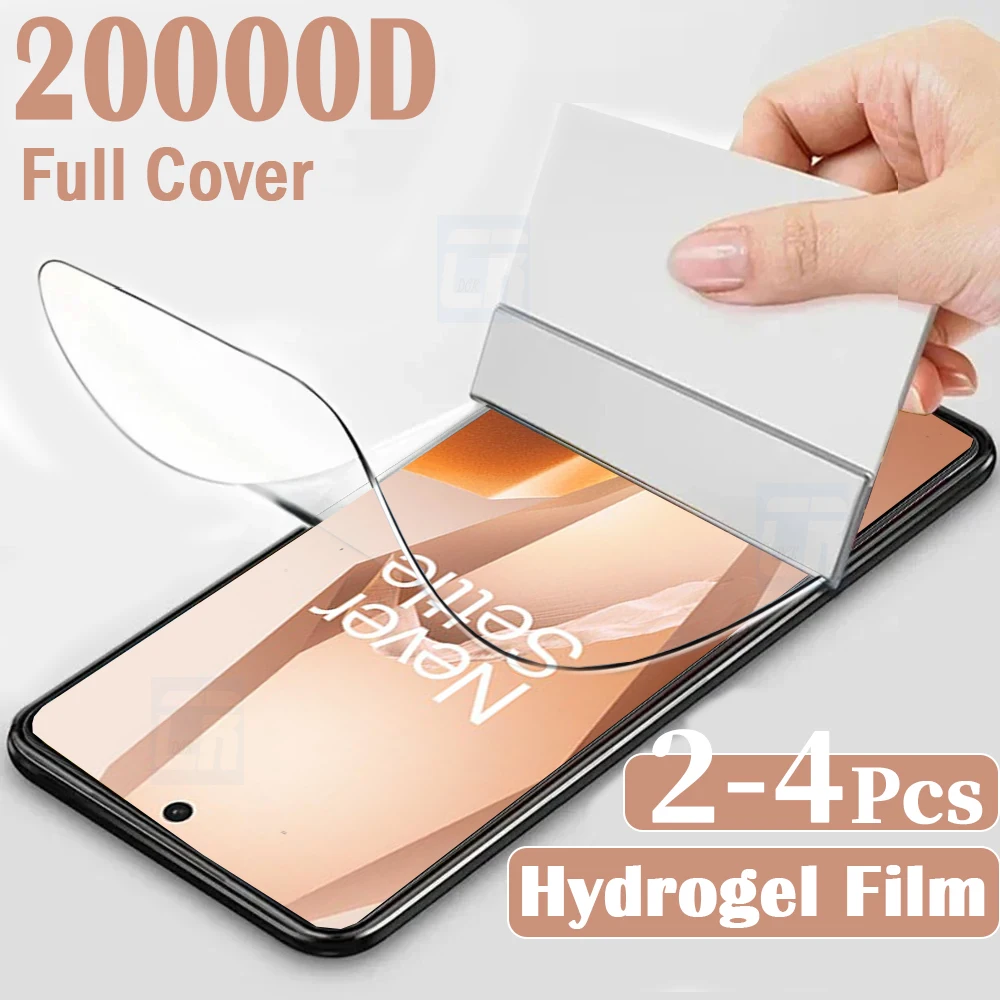 

2-4Piece Full Cover Hydrogel Film for OnePlus 13R 10R 10T 9RT 9R Screen Protector for OnePlus Ace 5 Pro 3V 2V Silicone Soft Film