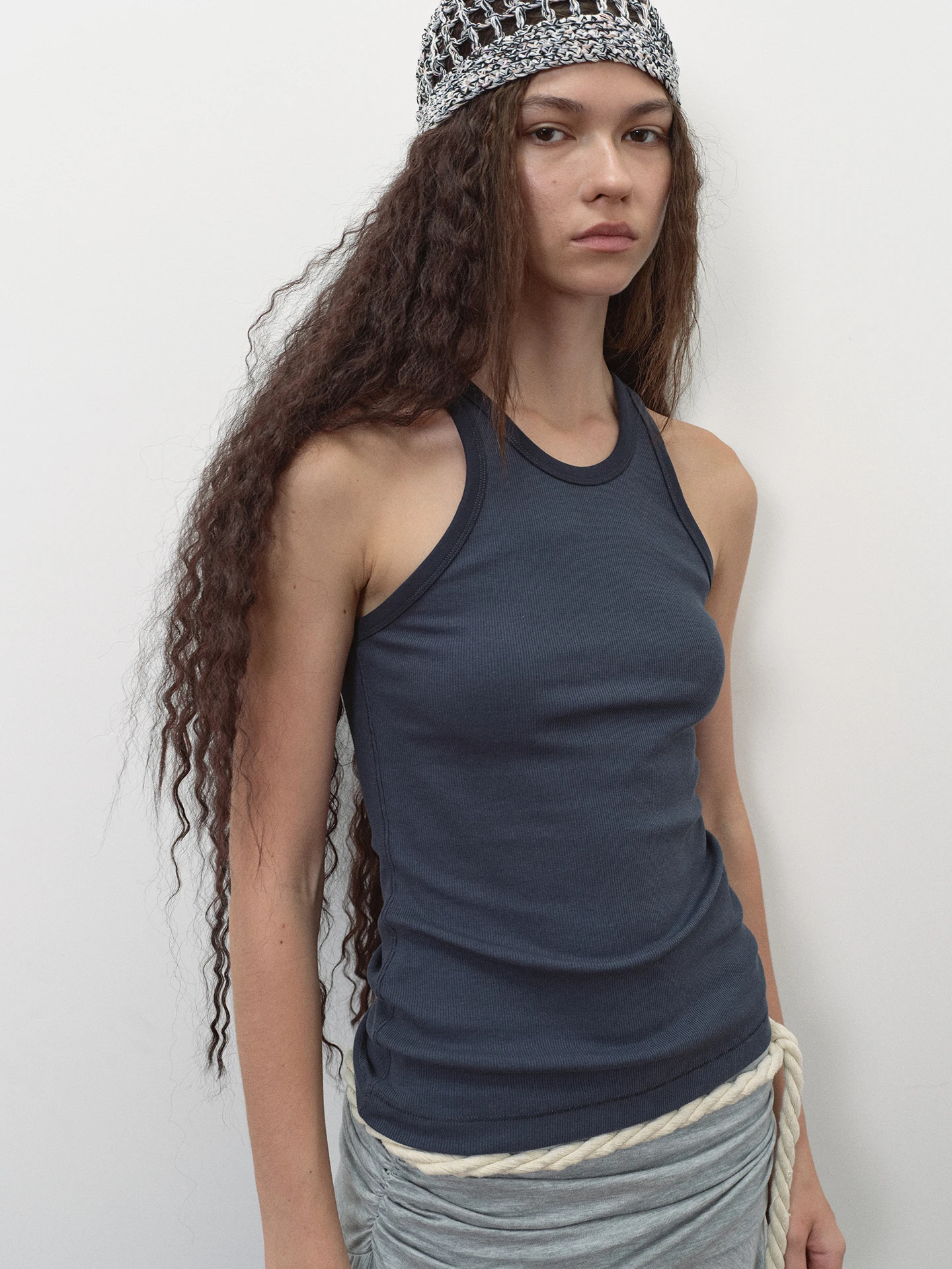 

Ретро-жилет женский с высокой эластичностью, облегающий, в рубчик, в стиле рабочей одежды, универсальный, летний, качественный, с эффектом антенны, модный