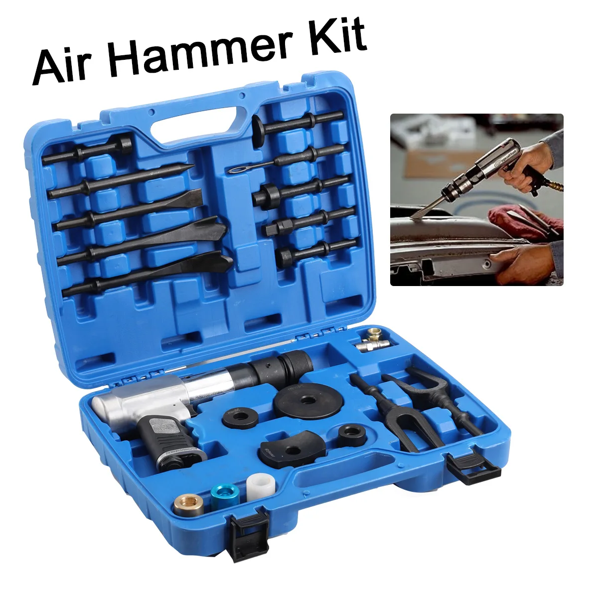 Ball Joint Desmontagem Martelo Air Hammer Tool Grupo Kit Martelo Pneumático para Veículos Motorizados e Carros de Oficina 16 Pcs