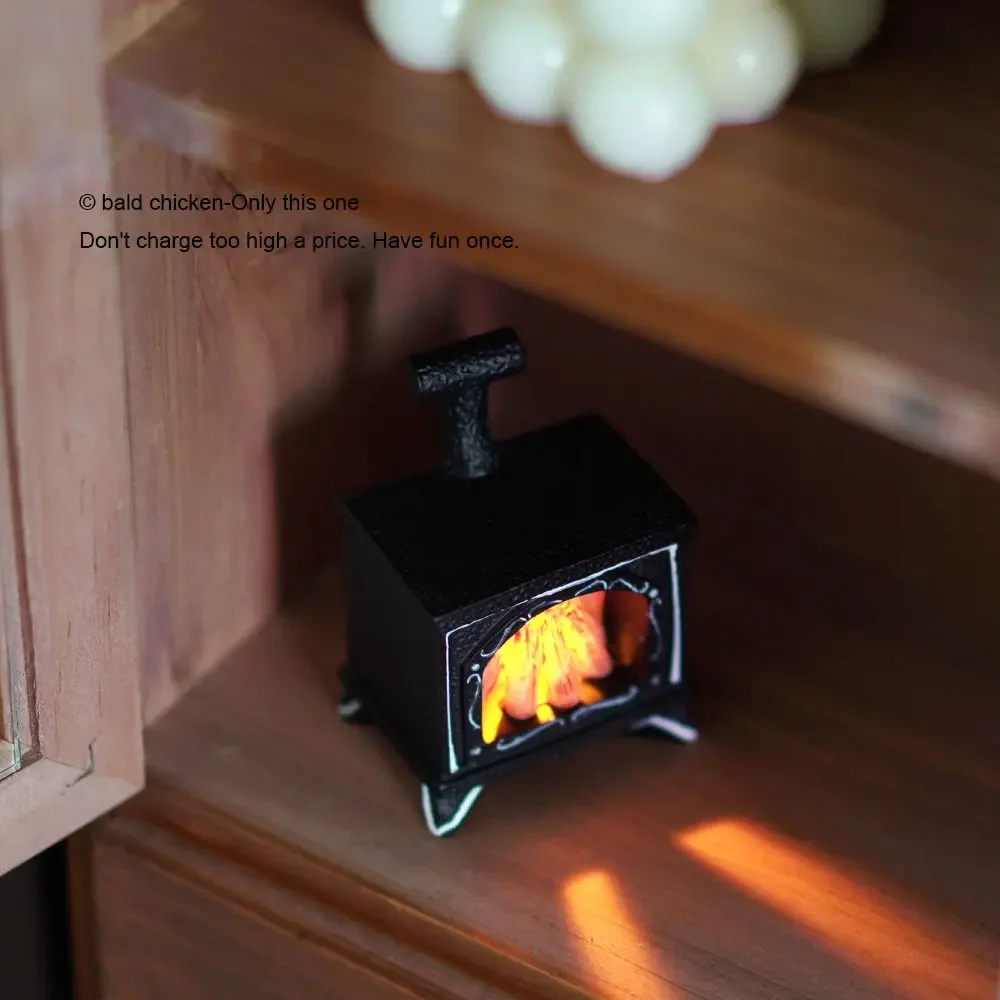 Miniature Fireplace Nightlight Desktop Decor Christmas Decor House Elf Bar Bedroom Accessories Desk Gadgets Home Decor