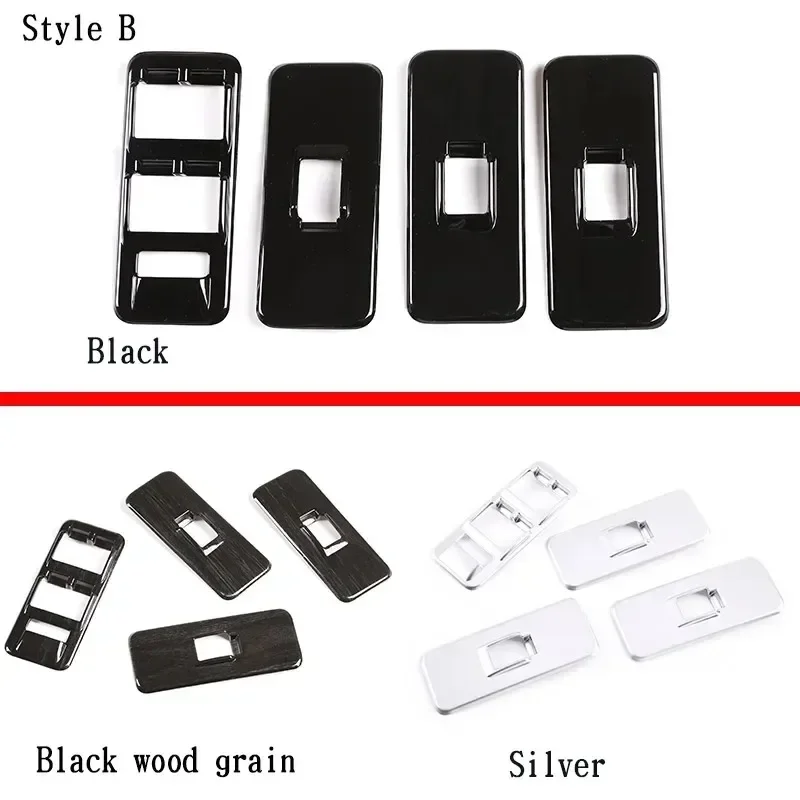 Interior Car Accessories ABS Black Car Window Lift Switch Button Cover Decorate For Land Rover Discovery 3 LR3 2004-2009