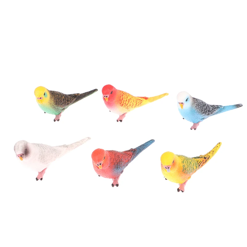 Simulation Parrot Miniature Landscape Ornament Parakeet Model Lawn Figurine Artificial Bird Home Decorative Figures Bird Decor
