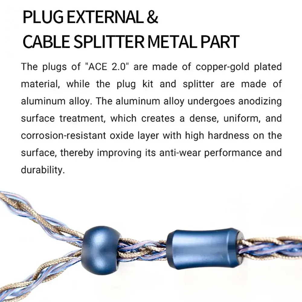 Kinera Ace 2,0 3 en 1 2,5 + 3,5 + 4,4mm auricular HIFI MMCX Cable de actualización Modular equilibrado 0,78 2 pines/conector MMCX enchufe desmontable