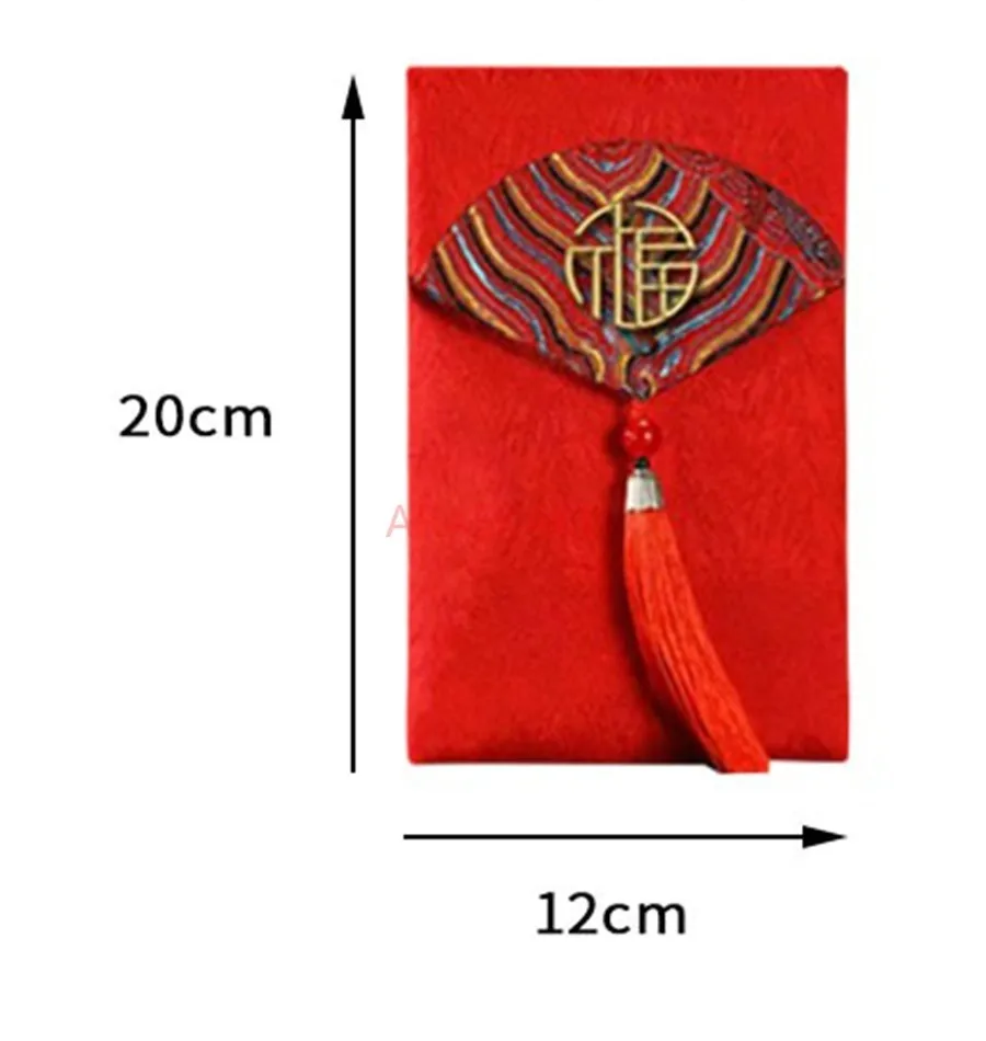 1PCS Brocade Red Envelopes Tassels Chinese New Year Hongbao China Tranditional Spring Festival Lucky Pocket Blessing Lucky Bag - Image 3