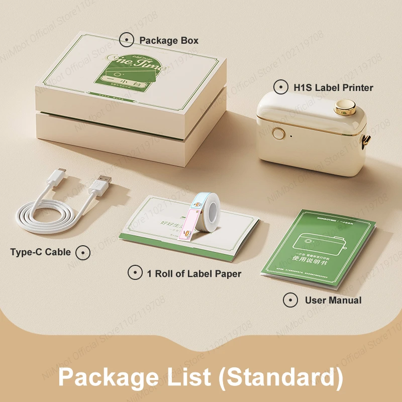 Niimbot H1S Mini Portable Thermal Printer For Stickers Adhesive Label Paper With Continuous Label Printing Machine Mobile USE